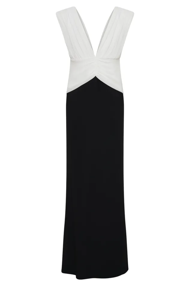 Women Meshki Dresses Monique Contrast Maxi Dress 8211 Black