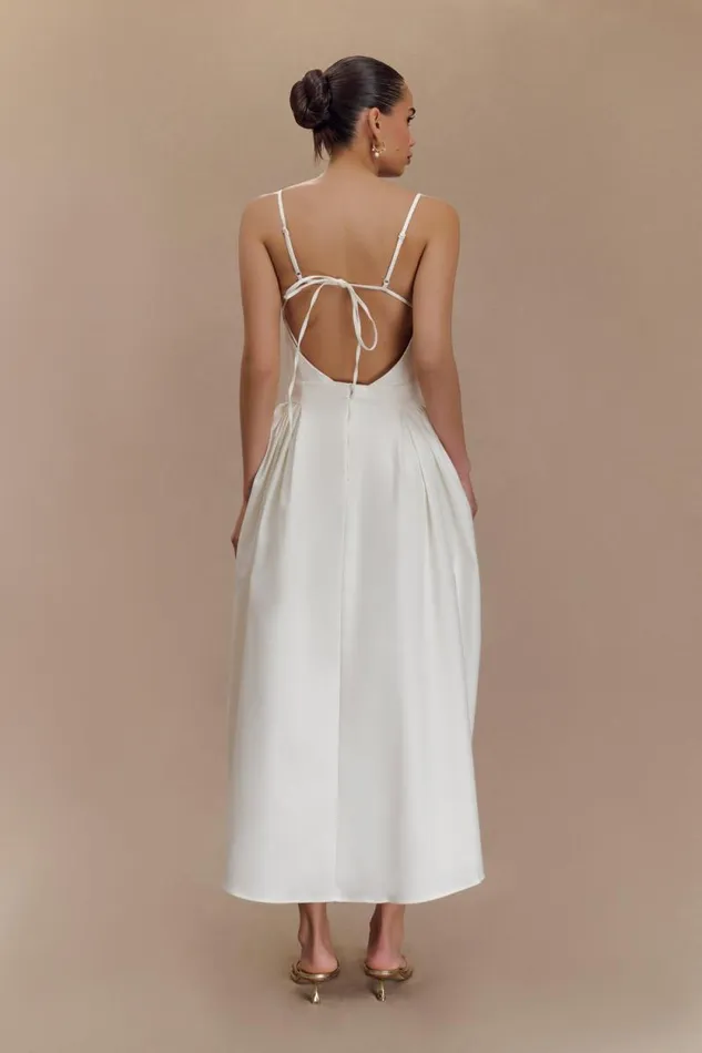 Women Meshki Dresses Rebecca Cotton Midi Dress 8211 White