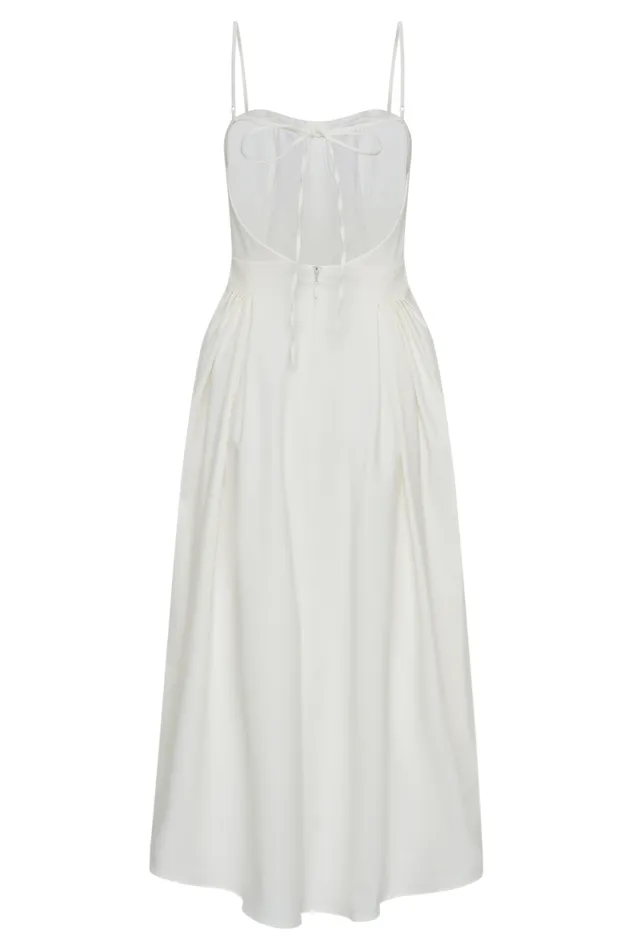 Women Meshki Dresses Rebecca Cotton Midi Dress 8211 White