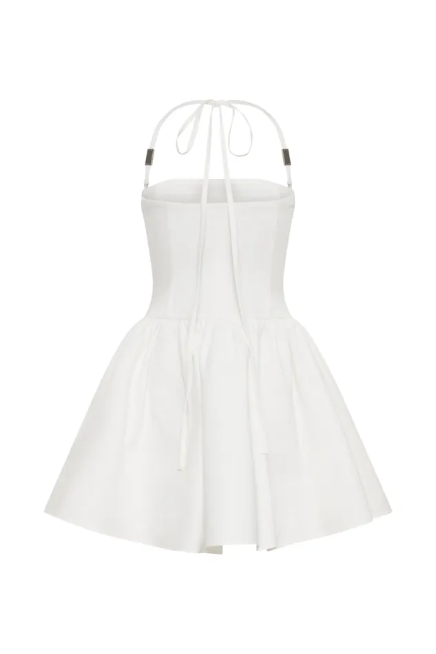 Women Meshki Dresses Ruby Halter Mini Dress 8211 White
