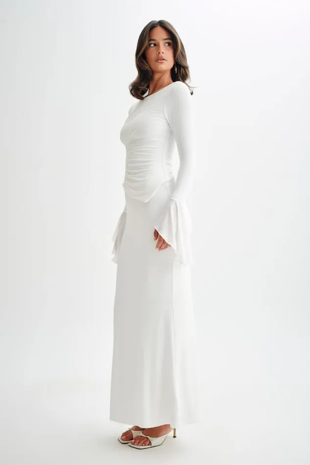 Women Meshki Dresses Stevie Bell Sleeve Slinky Top 8211 White
