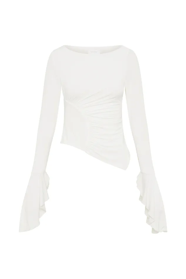 Women Meshki Dresses Stevie Bell Sleeve Slinky Top 8211 White