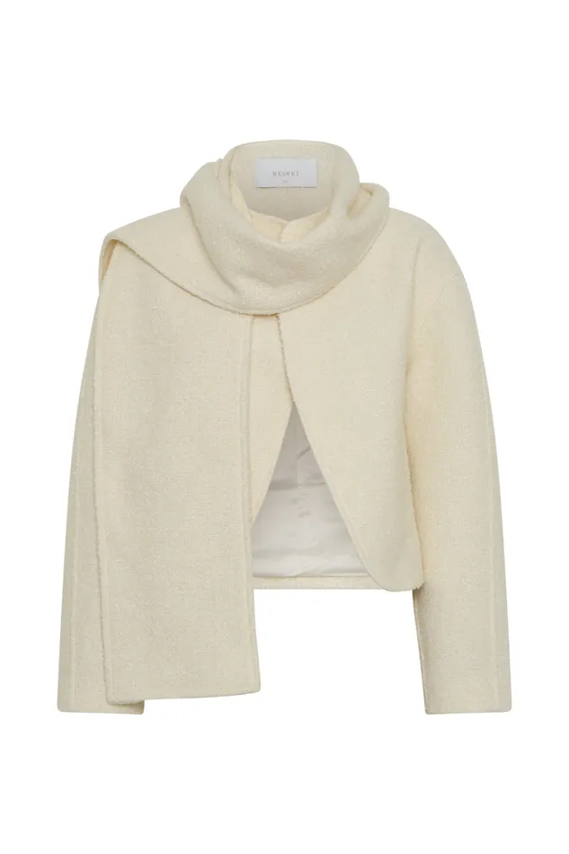 Women Meshki Outerwear Bree Scarf And Jacket 8211 Ivory
