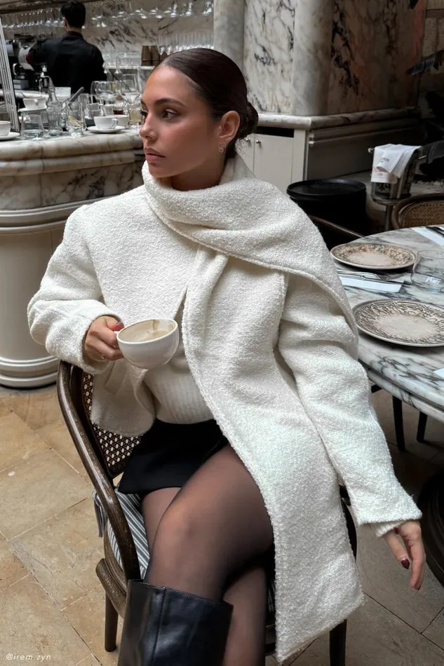 Women Meshki Outerwear Bree Scarf And Jacket 8211 Ivory