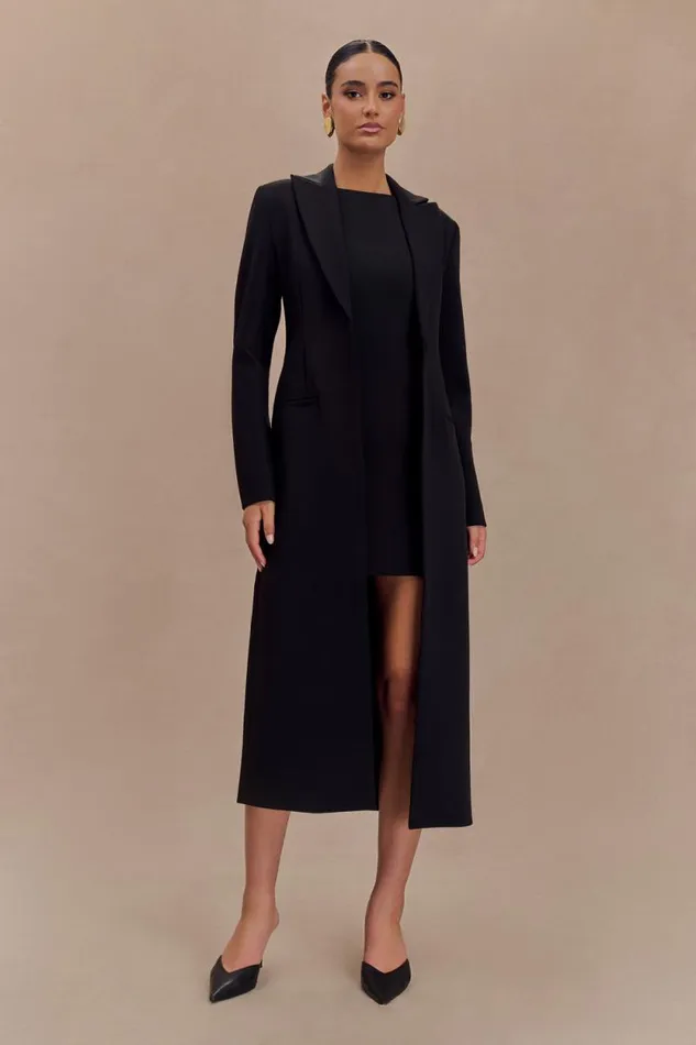Women Meshki Outerwear Caviar Suiting Coat 8211 Black
