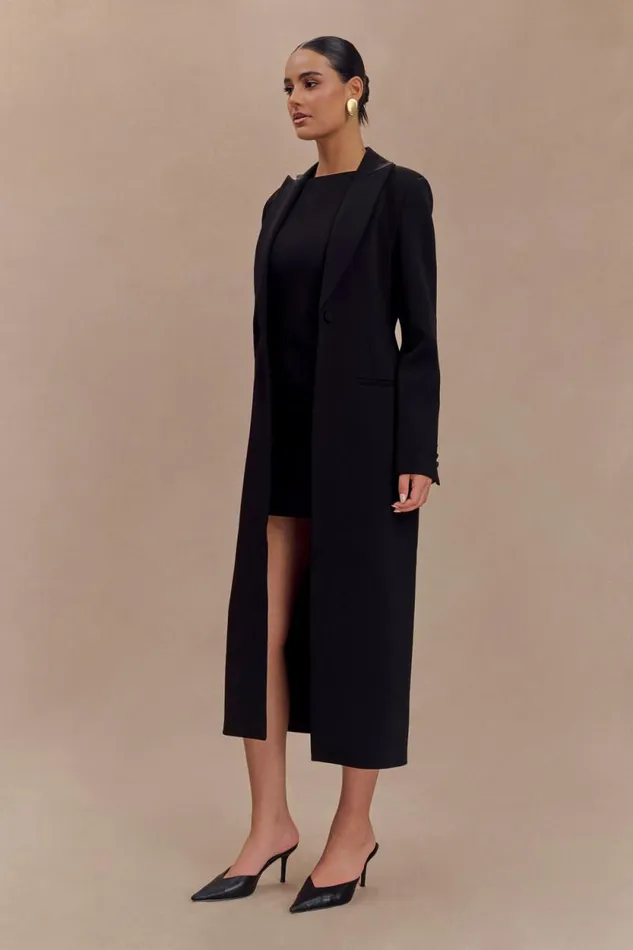 Women Meshki Outerwear Caviar Suiting Coat 8211 Black