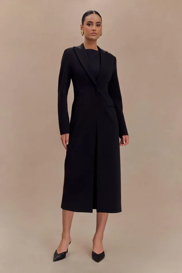 Women Meshki Outerwear Caviar Suiting Coat 8211 Black