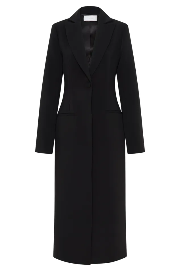 Women Meshki Outerwear Caviar Suiting Coat 8211 Black