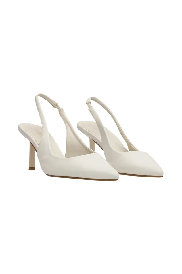 Women Meshki Shoes Dasha Sling Back Heels 8211 Ivory