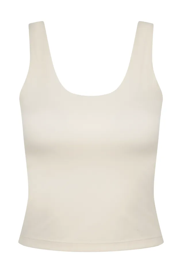 Women Meshki Tops Alexandra Yoga Top 8211 Ivory
