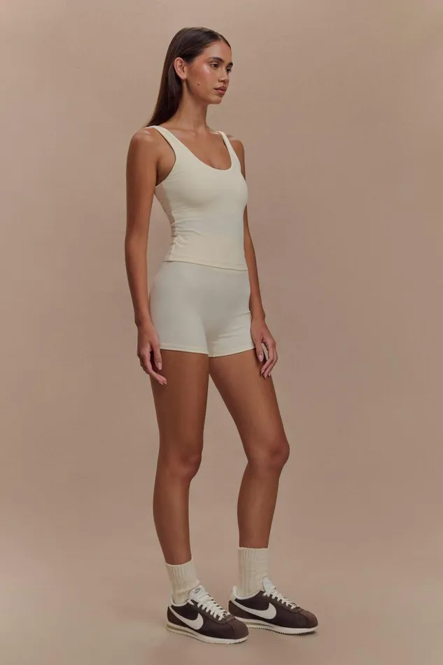 Women Meshki Tops Alexandra Yoga Top 8211 Ivory