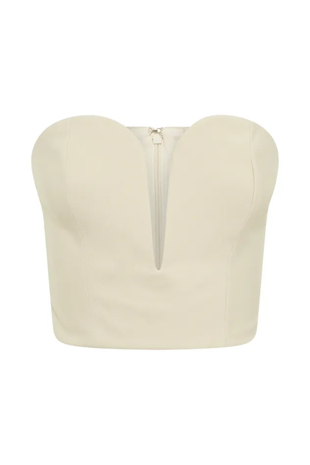 Women Meshki Tops Dahlia Strapless V Corset 8211 Cream