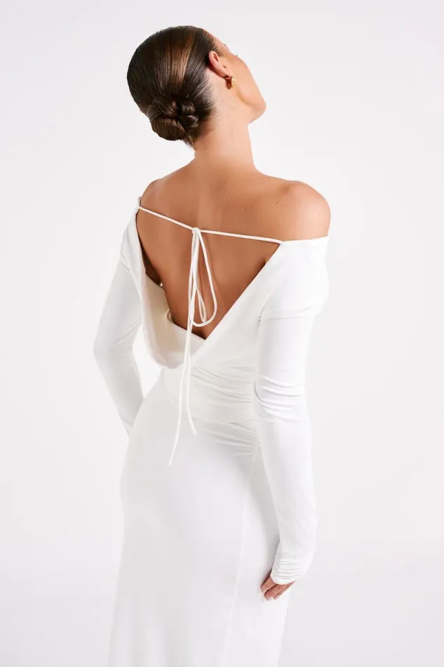 Women Meshki Tops Emma Recycled Nylon Long Sleeve Top 8211 White