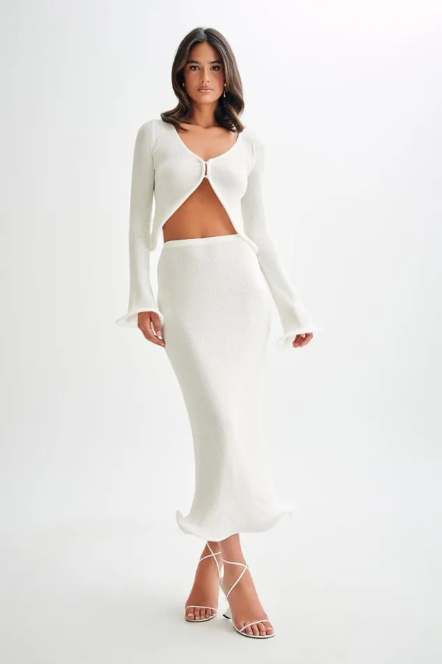 Women Meshki Tops Gigi Long Sleeve Knit Top 8211 Ivory