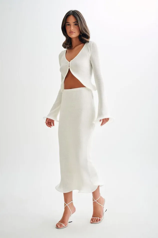 Women Meshki Tops Gigi Long Sleeve Knit Top 8211 Ivory
