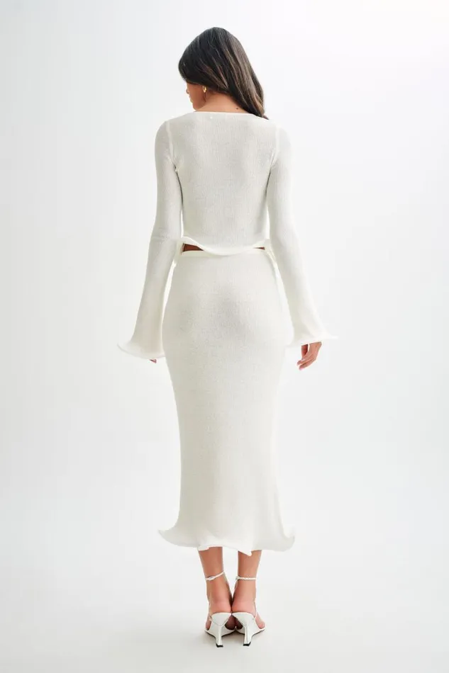 Women Meshki Tops Gigi Long Sleeve Knit Top 8211 Ivory