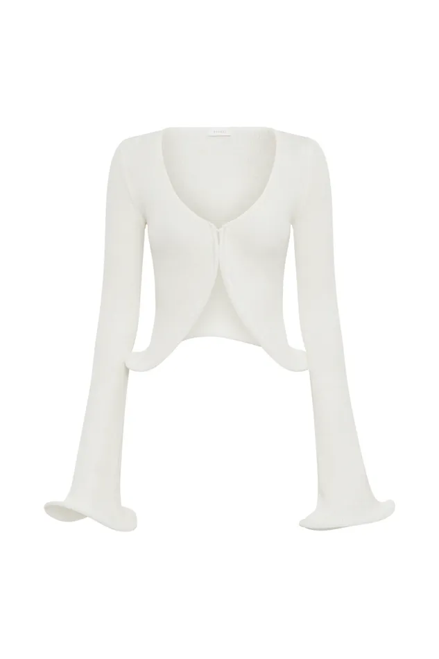 Women Meshki Tops Gigi Long Sleeve Knit Top 8211 Ivory
