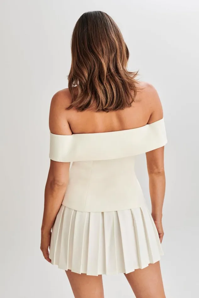 Women Meshki Tops Krista Strapless Suiting Top 8211 Ivory