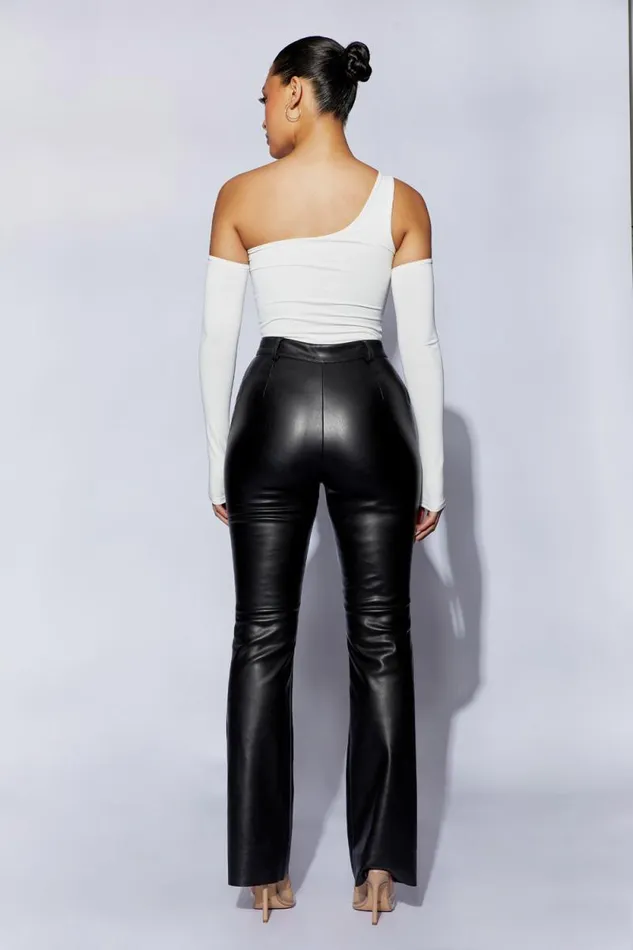 Women Meshki Tops Lexi One Shoulder Cut Out Bodysuit 8211 White
