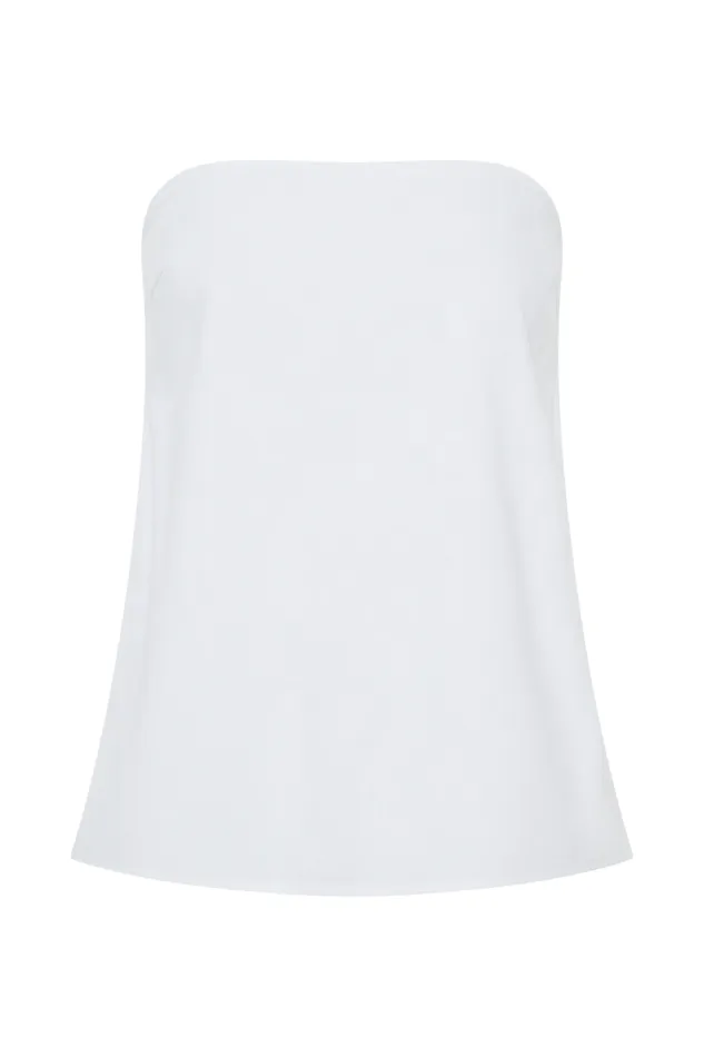 Women Meshki Tops Luisa Strapless Linen Top 8211 White