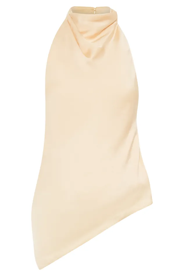 Women Meshki Tops Seraphine Satin Halter Top 8211 Peach