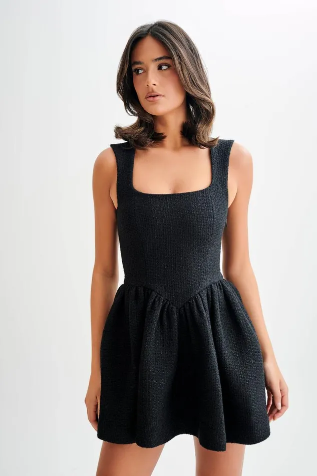 Women Meshki Two Piece Sets Jennifer Boucle Mini Dress 8211 Black
