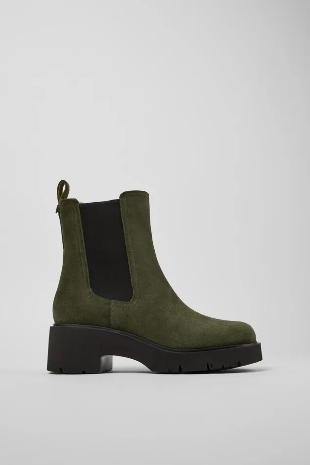 Women Milah Green Nubuck Ankle Boots Camper Ankle Boots Women Milah Green Nubuck Ankle Boots Camper Ankle Boots