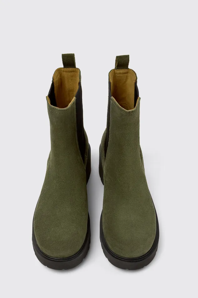 Women Milah Green Nubuck Ankle Boots Camper Ankle Boots Women Milah Green Nubuck Ankle Boots Camper Ankle Boots