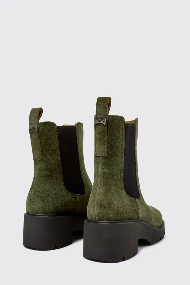 Women Milah Green Nubuck Ankle Boots Camper Ankle Boots Women Milah Green Nubuck Ankle Boots Camper Ankle Boots