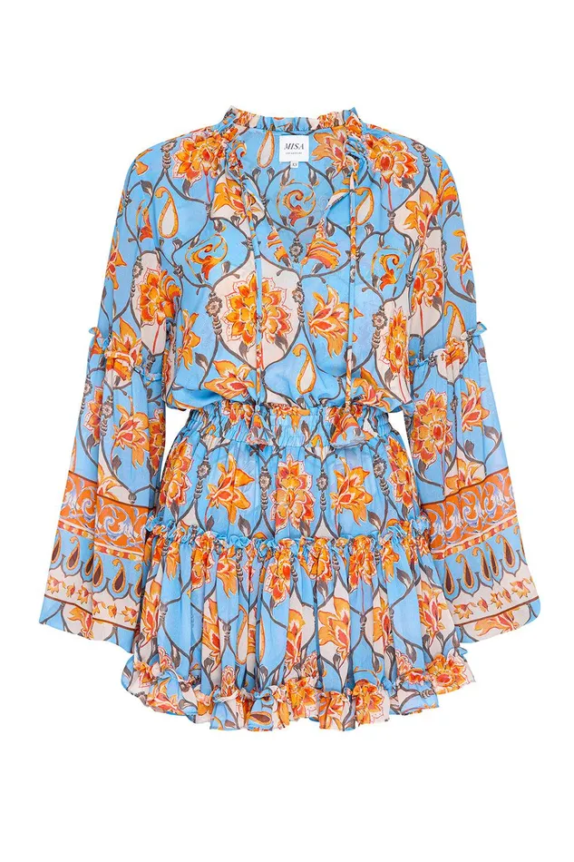 Women MISA Los Angeles Dresses ELISABETTA DRESS Caged Floral