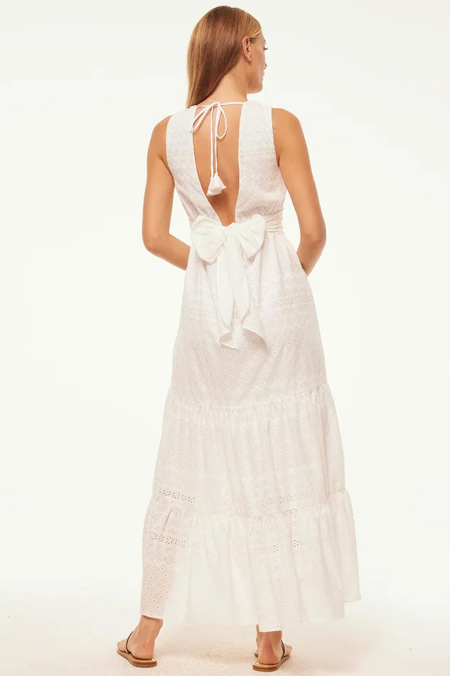 Women MISA Los Angeles Dresses KSENIA DRESS White Eyelet