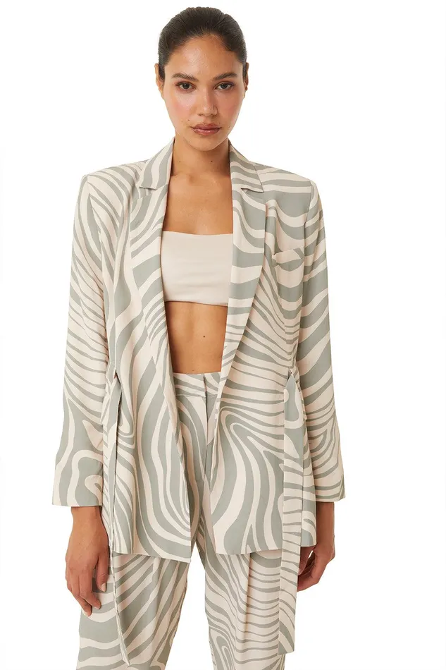 Women MISA Los Angeles Jackets KELSEY JACKET Abstract Zebra