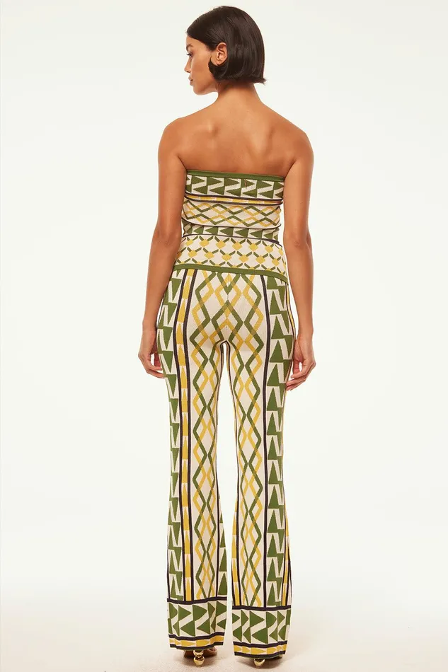 Women MISA Los Angeles Knits AIDA TOP Limoncello Geo Jacquard