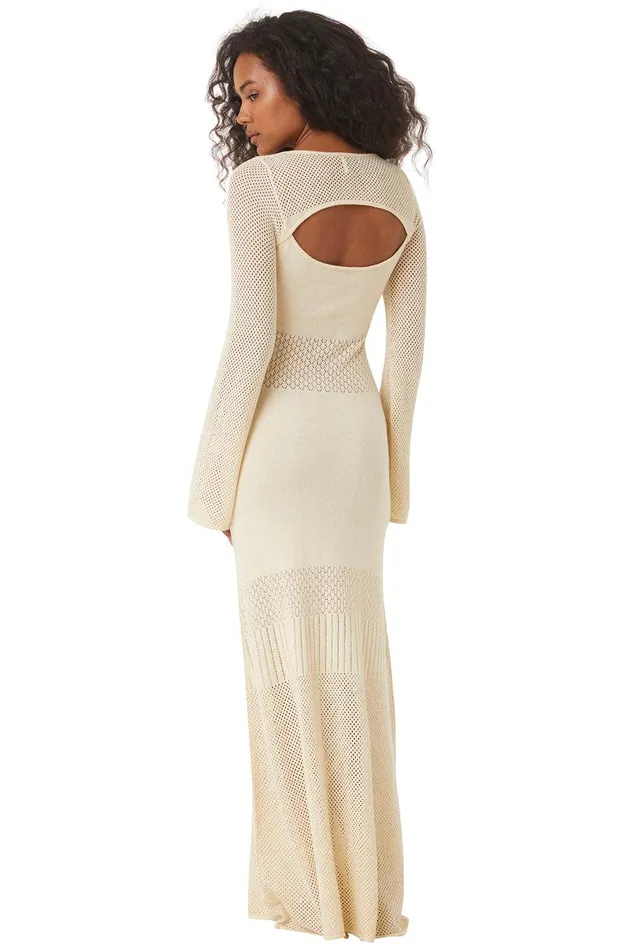 Women MISA Los Angeles Knits IRENE DRESS Ivory