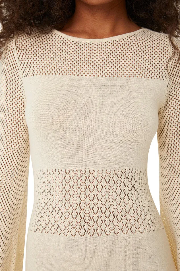 Women MISA Los Angeles Knits IRENE DRESS Ivory