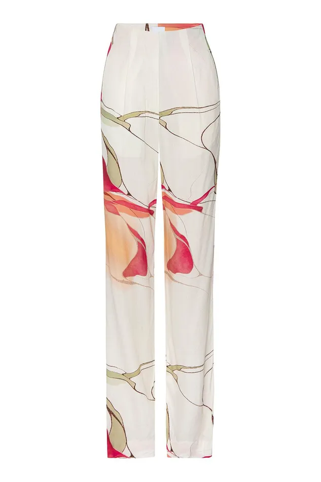 Women MISA Los Angeles Matching Sets RITA PANT Divine Marble Crepe