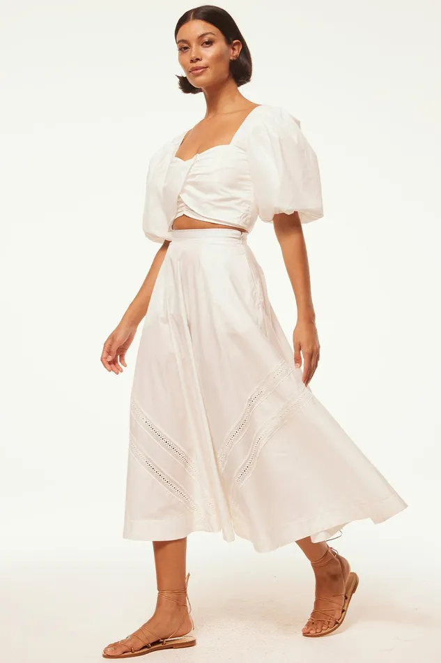 Women MISA Los Angeles Matching Sets RORI TOP White