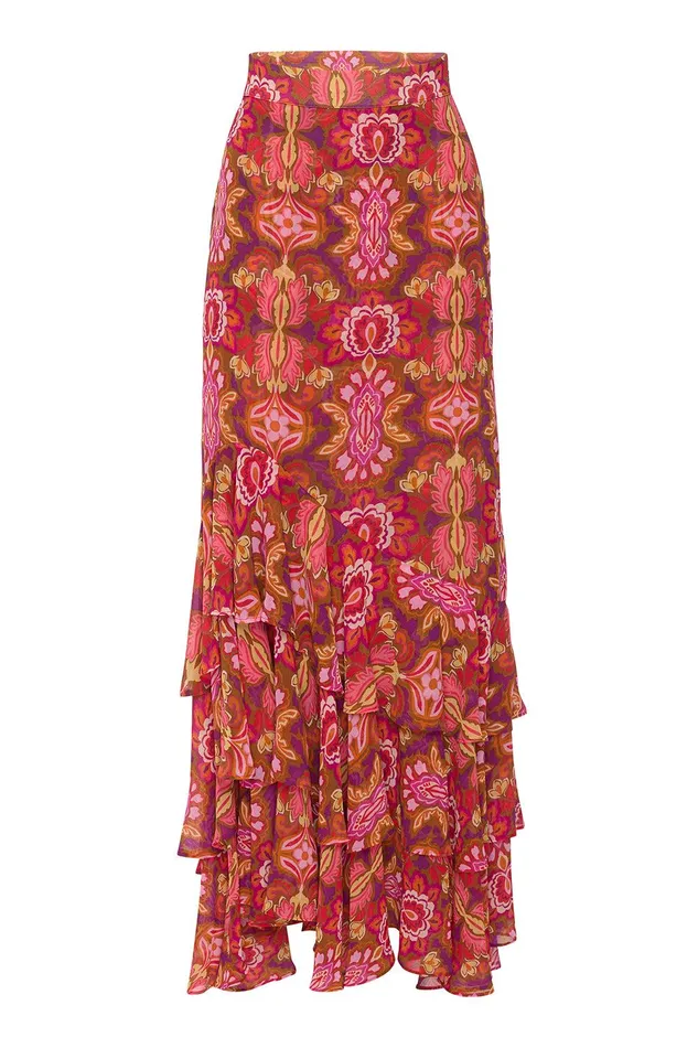 Women MISA Los Angeles Skirts and Shorts VERONIQUE SKIRT Chic Nostalgic Chiffon