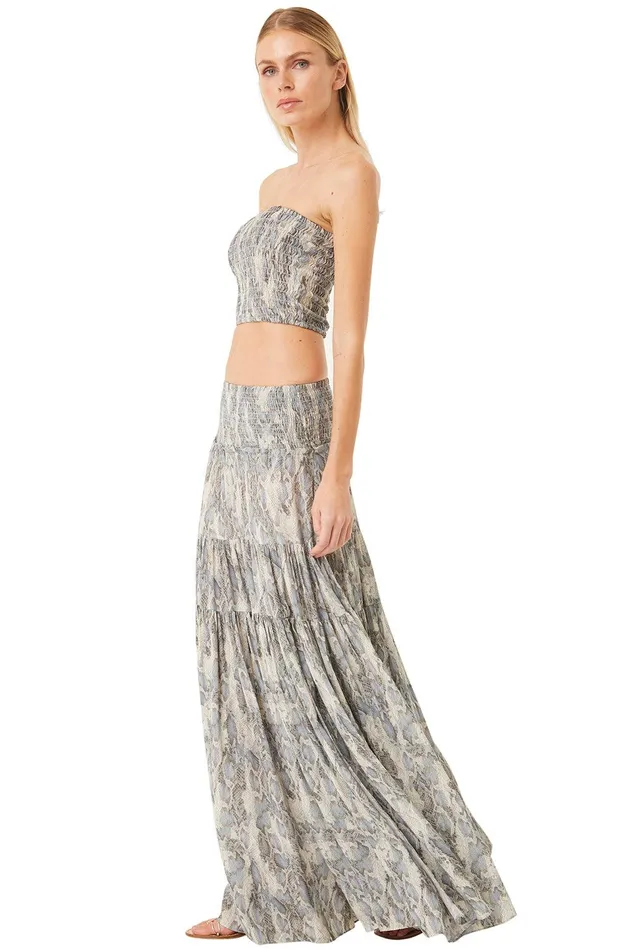 Women MISA Los Angeles Tops ROKSANA BANDEAU Spring Python