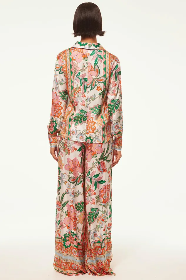 Women MISA Los Angeles Tops ROYA TOP Casablanca Border Mix