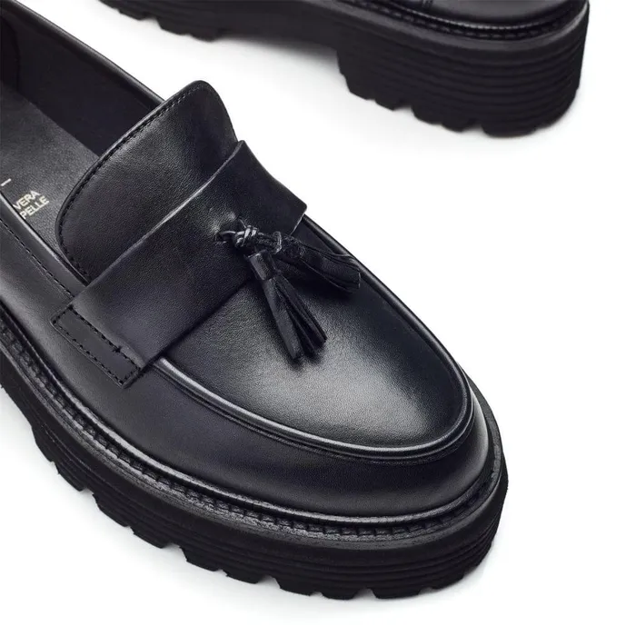 Women Moda In Pelle Casual Shoes Bsoleful BLaker Black Leather