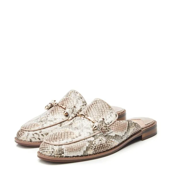 Women Moda In Pelle Casual Shoes Ellajean Natural 8211 Gold Snake Print Leather
