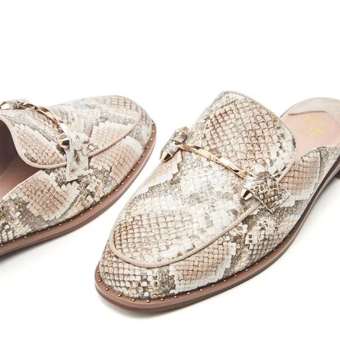 Women Moda In Pelle Casual Shoes Ellajean Natural 8211 Gold Snake Print Leather