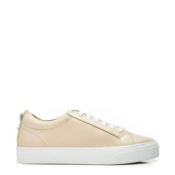 Women Moda In Pelle Casual Trainers Aiyla Taupe Leather