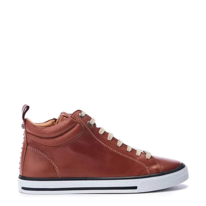 Women Moda In Pelle Casual Trainers Aleize Tan Leather