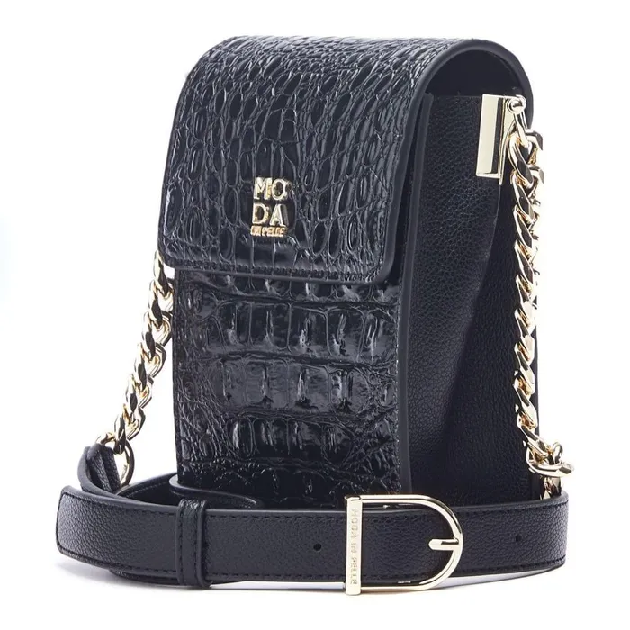 Women Moda In Pelle Crossbody Bags Bianka Bag Black Porvair Women Moda In Pelle Crossbody Bags Bianka Bag Black Porvair