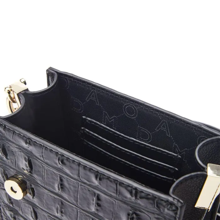 Women Moda In Pelle Crossbody Bags Bianka Bag Black Porvair Women Moda In Pelle Crossbody Bags Bianka Bag Black Porvair