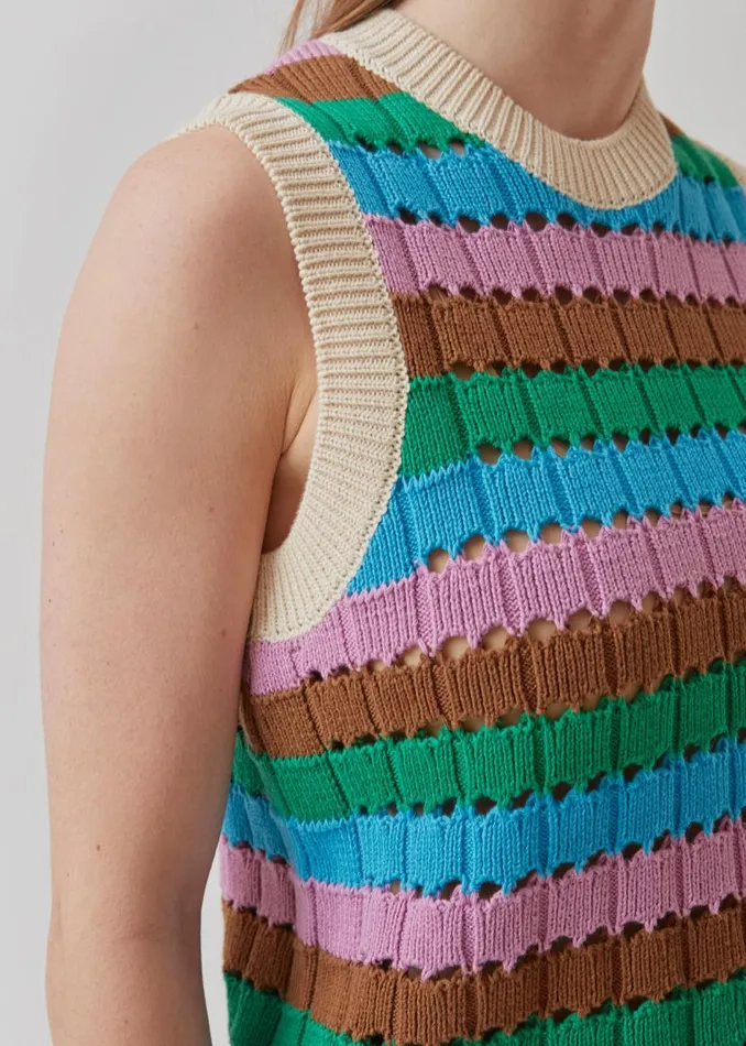 Women Modstrm Blouses and Knitwear AxelMD Vest Multi Stripe Women Modstrm Blouses and Knitwear AxelMD Vest Multi Stripe