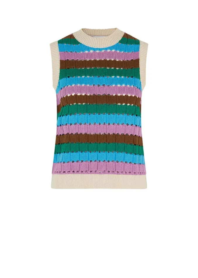 Women Modstrm Blouses and Knitwear AxelMD Vest Multi Stripe Women Modstrm Blouses and Knitwear AxelMD Vest Multi Stripe