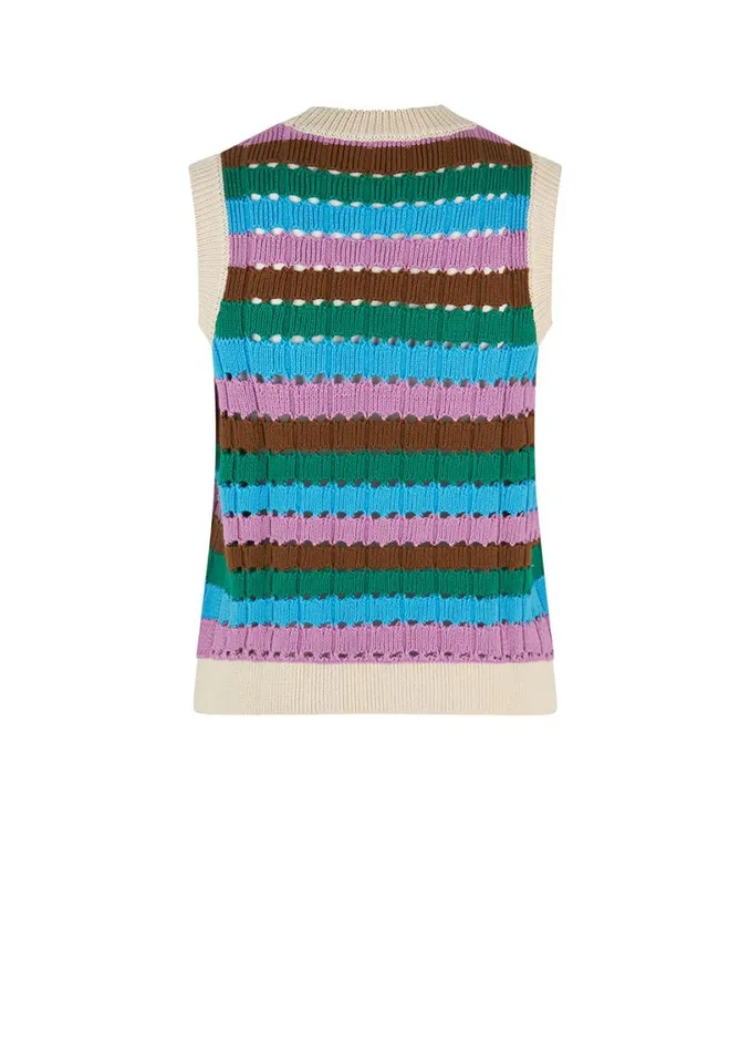 Women Modstrm Blouses and Knitwear AxelMD Vest Multi Stripe Women Modstrm Blouses and Knitwear AxelMD Vest Multi Stripe